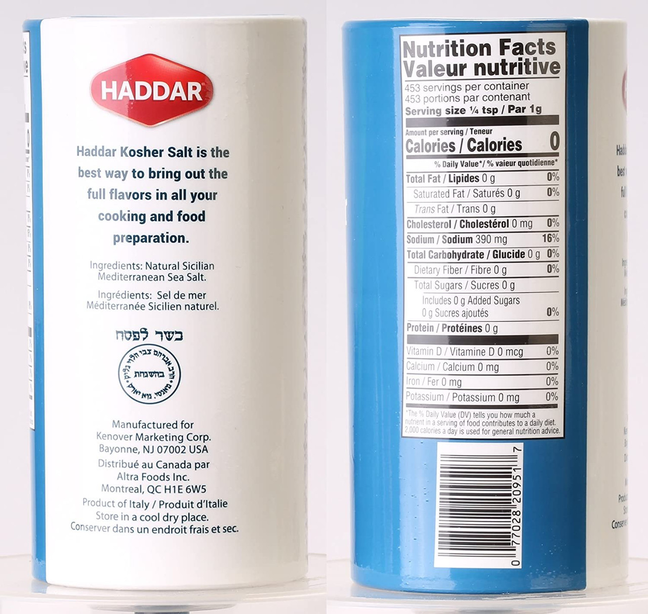 HADDAR KOSHER SALT ( 12 X 16 OZ ) - Image 2