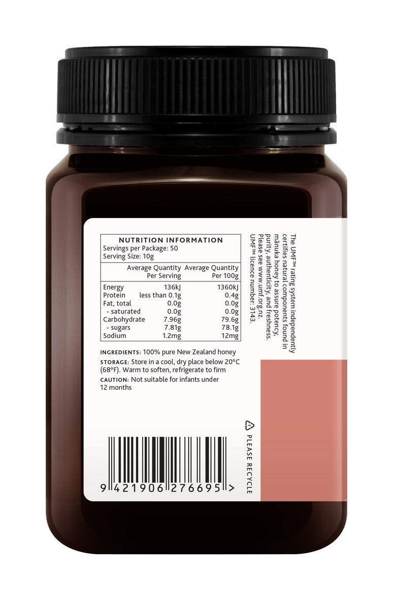 UMF 5+ Mānuka Honey (MGO 83+) 500g - Image 2