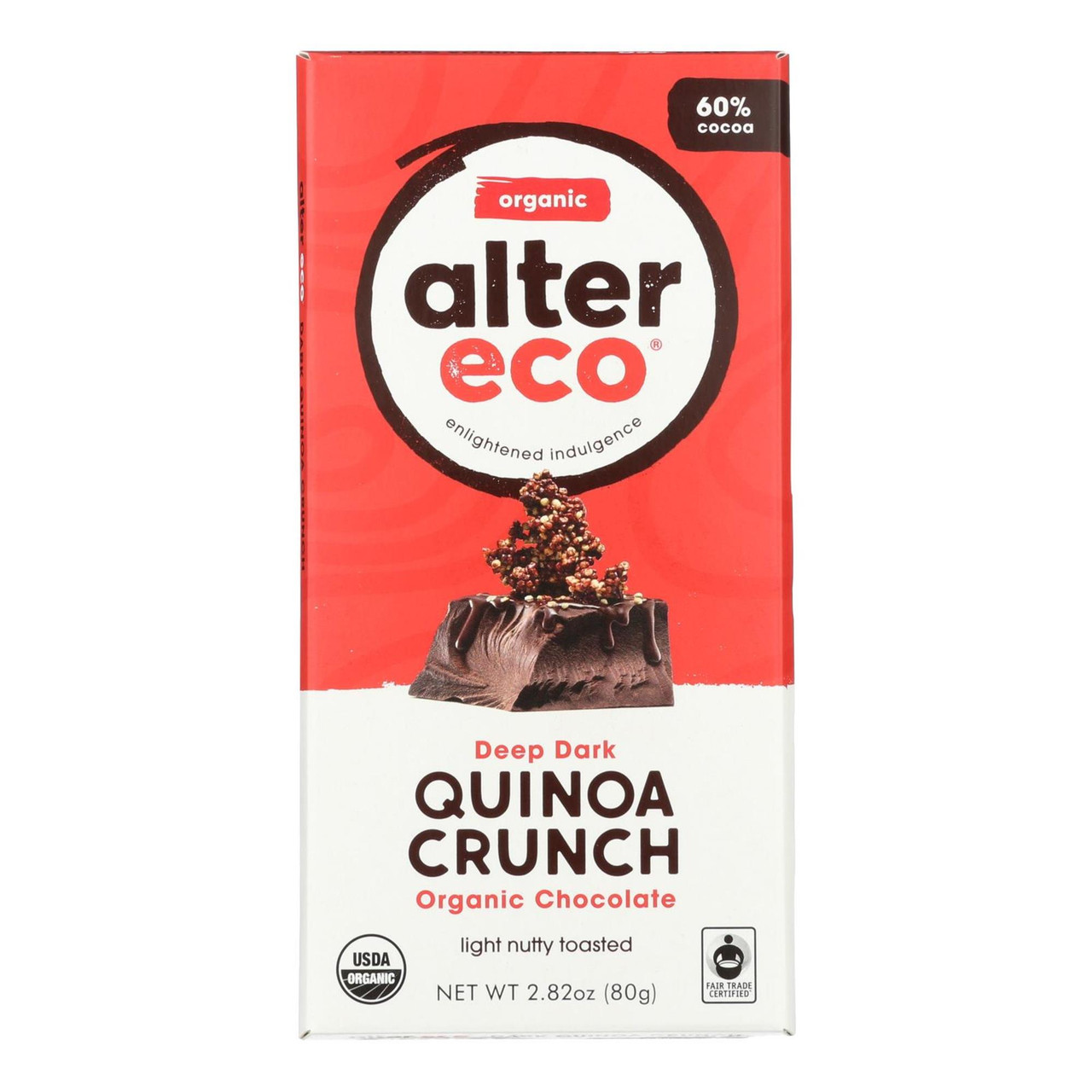 Alter Eco Chocolate Dark Quinoa (12x2.82OZ )