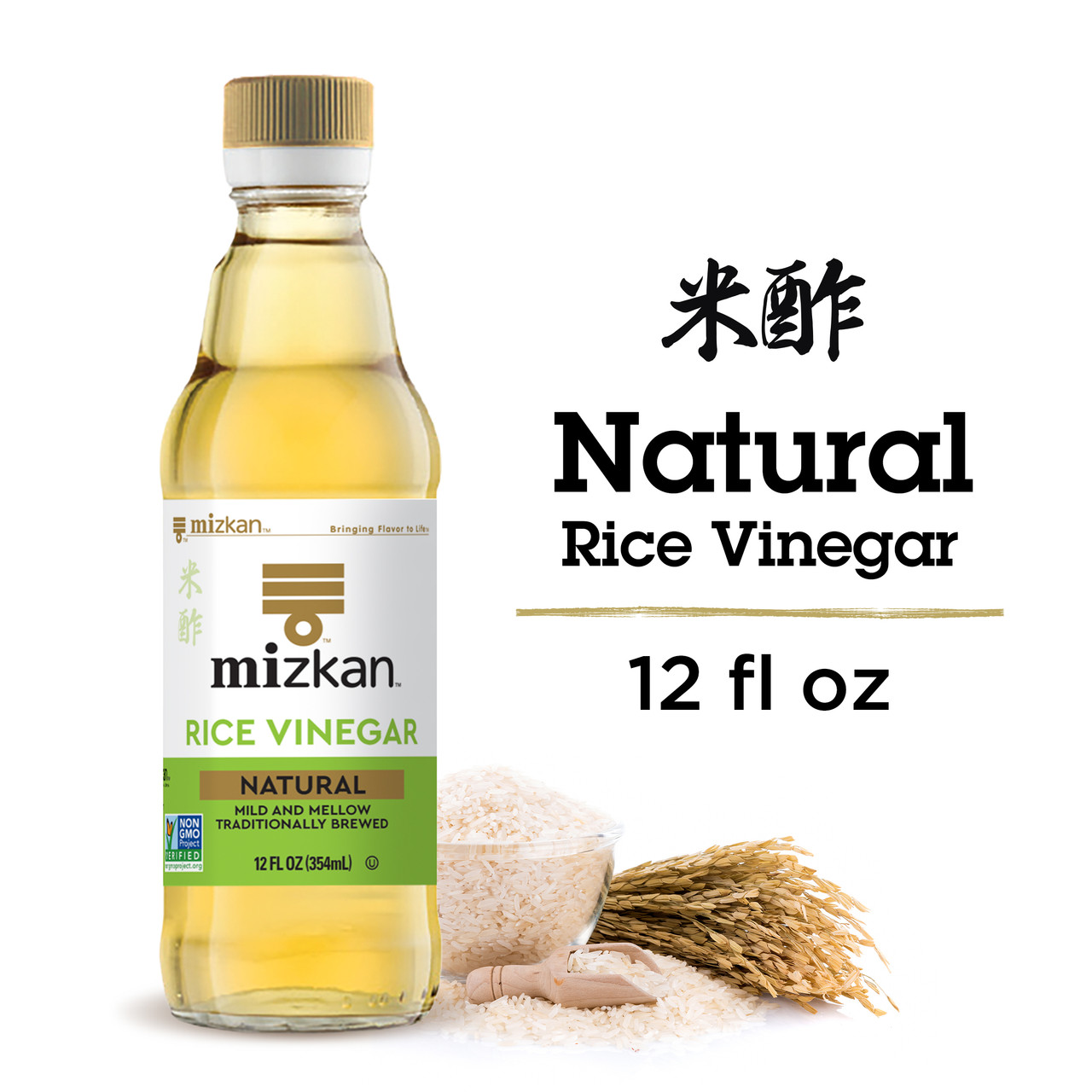 MIZKAN NTRL RICE VINEGAR ( 6 X 12 OZ )