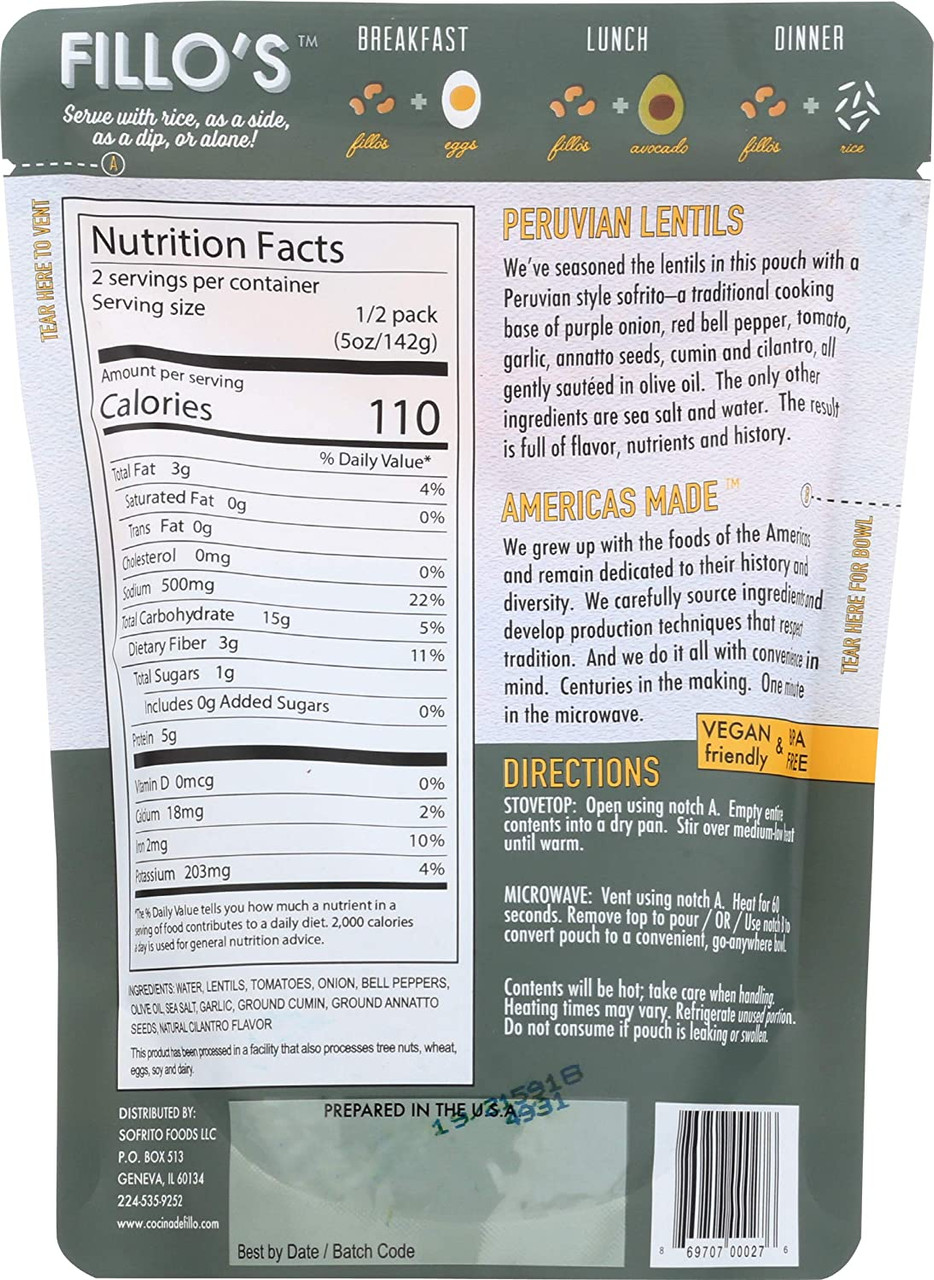 FILLOS PRUVIAN LENTIL BN ( 6 X 10 OZ ) - Image 2