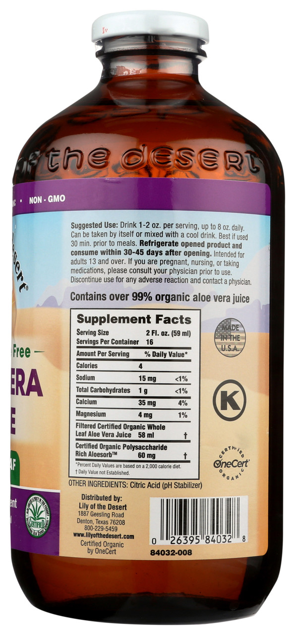 Lily Of The Desert Whole Leaf Aloe Vera Juice No Presv (1x32 Oz) - Image 3