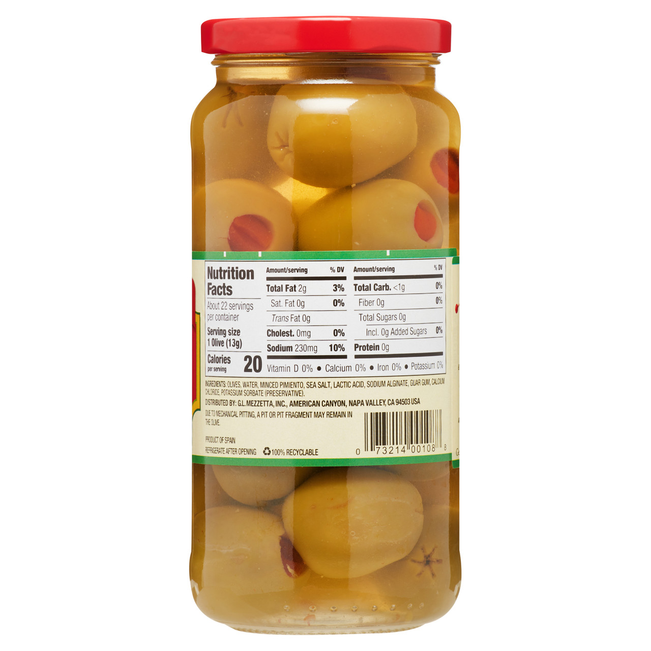 Mezzetta Spanish Colossal Queen Olives With Minced Pimento (6x10Oz) - Image 6