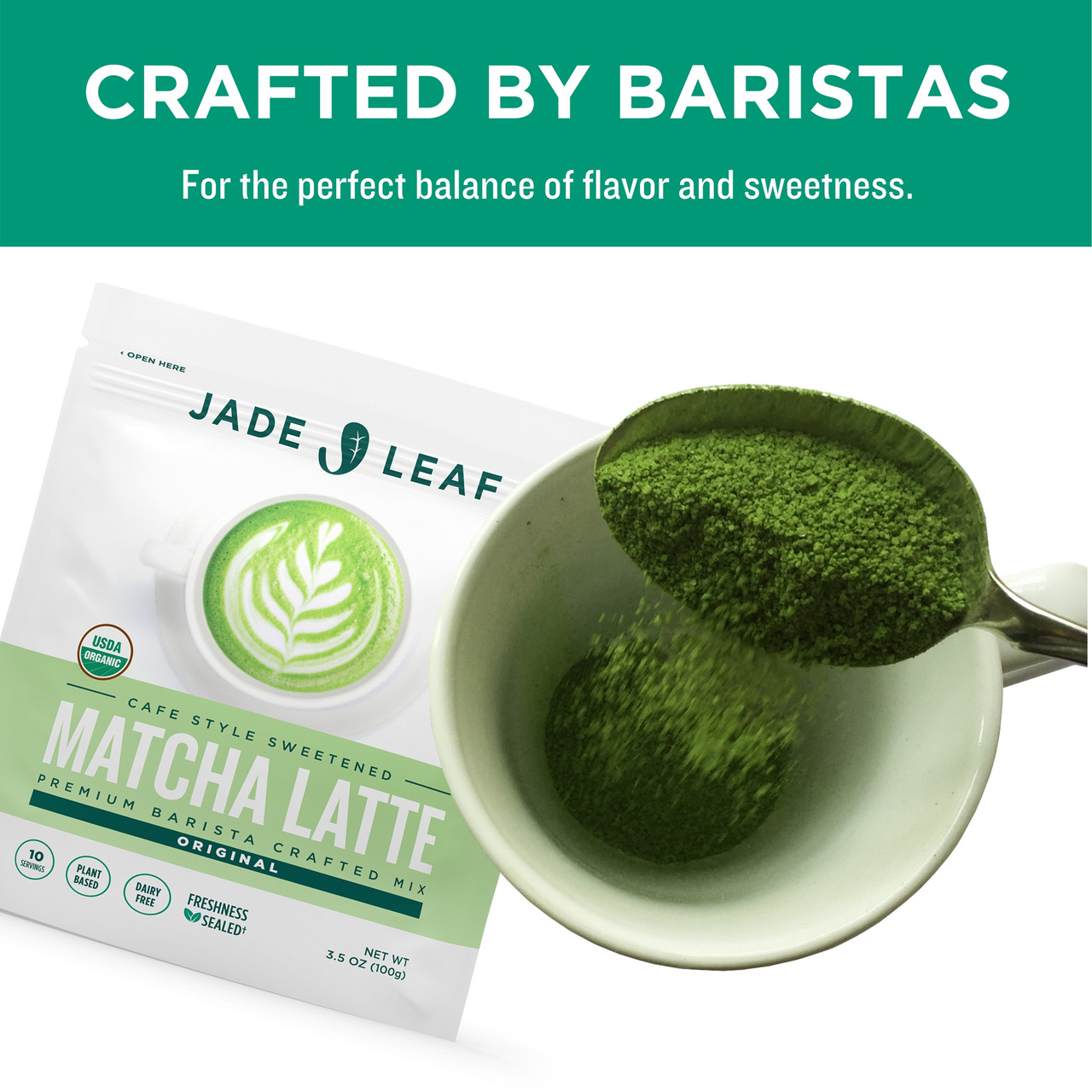 Jade Leaf Organic Matcha Latte 3.5 oz (Pack of 8) - Image 3