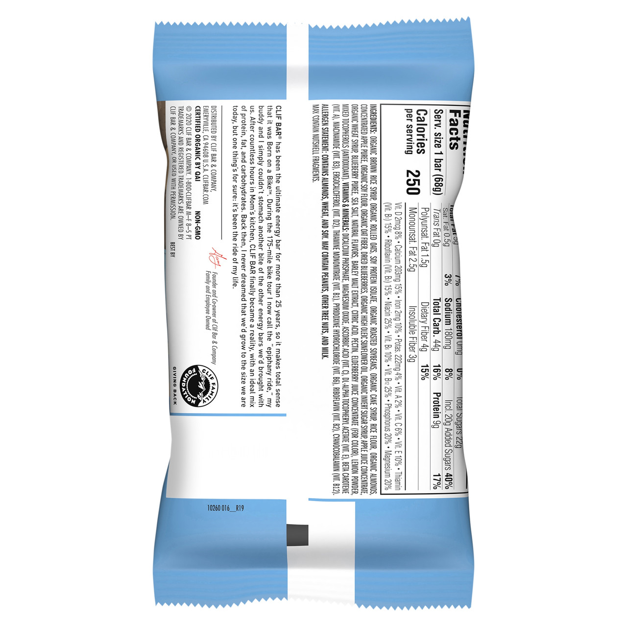 Clif Bar Organic Blueberry Crisp Bar (12x2.4 Oz) - Image 3