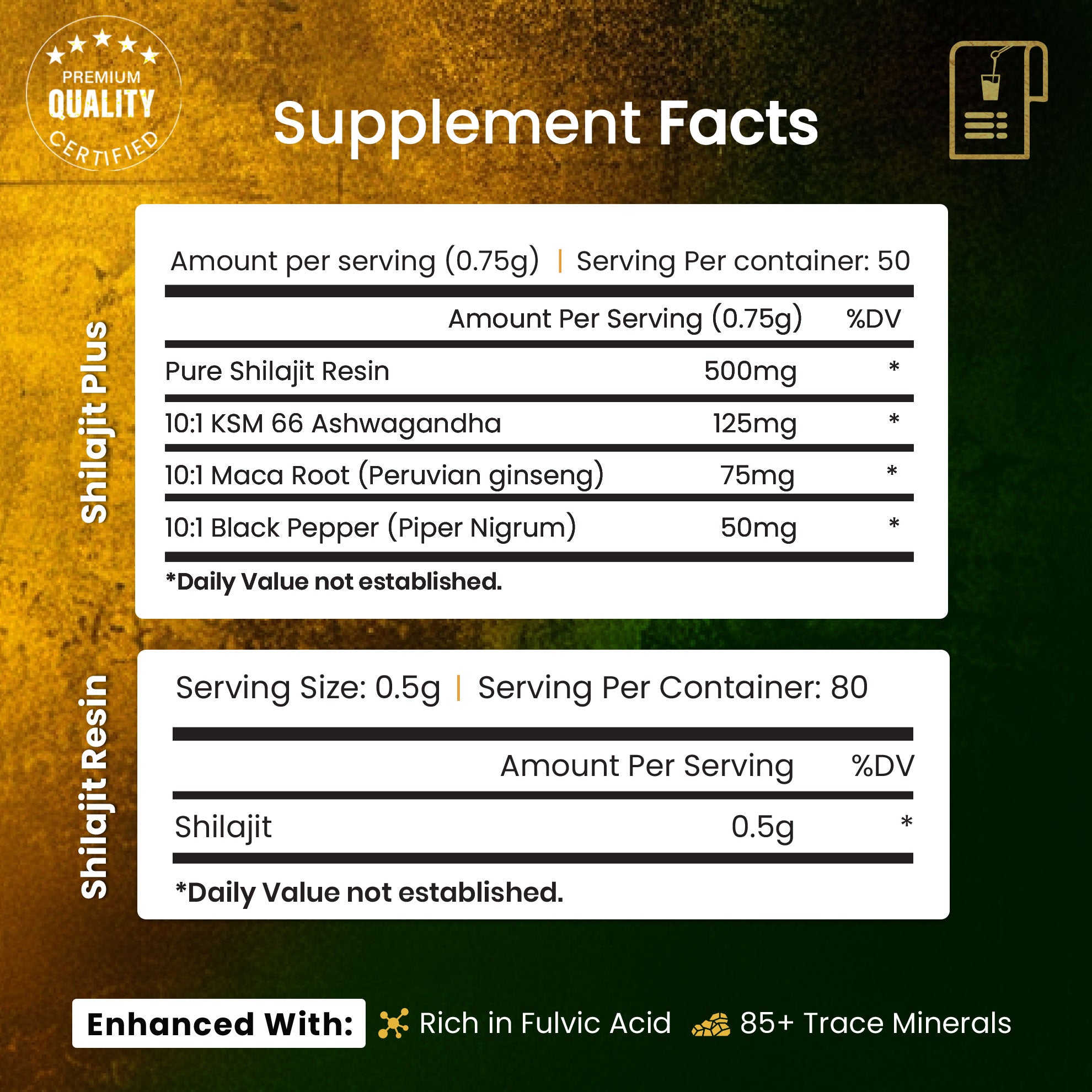 BeepWell Shilajit Resin Combo Pack – Original (80 Servings) + Resin Plus with Ashwagandha (50 Servings) – 2 x 40g Jars - Image 5