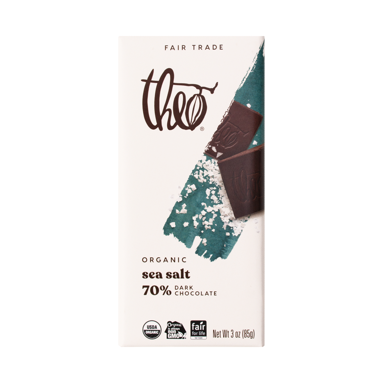 Theo Chocolate Sea Salt 70% Dark (12x3 OZ)