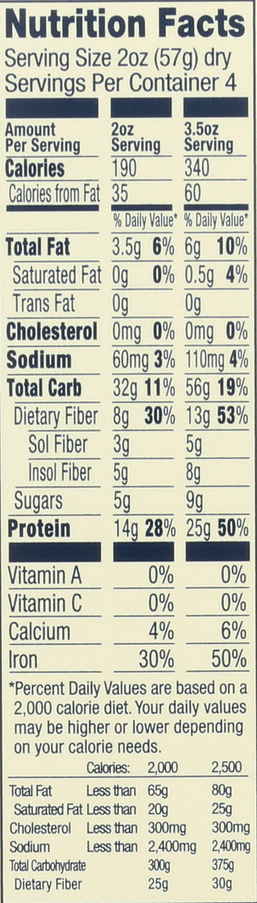 BANZA CHKPEA PSTA ELBOWS ( 6 X 8 OZ ) - Image 2