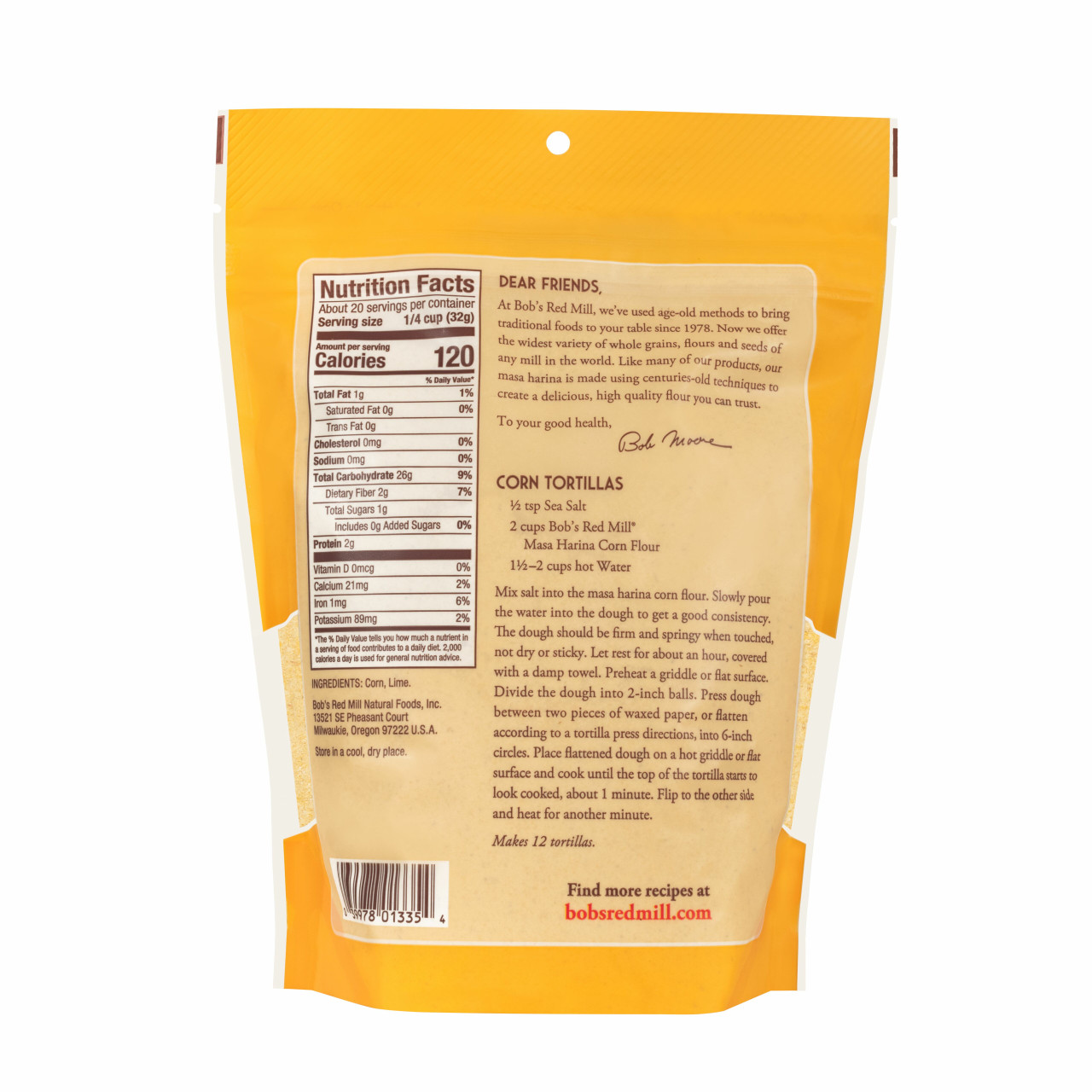 BOBS MASA GOLDEN CORN ( 4 X 22 OZ ) - Image 2