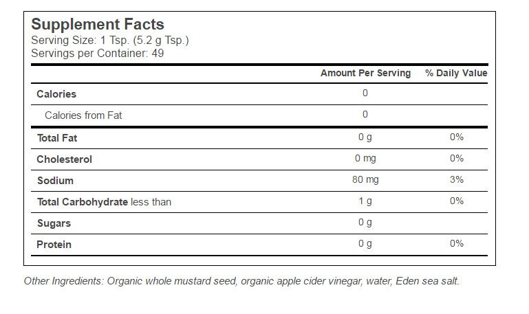 Eden Foods Brown Mustard Glass (12x9 Oz) - Image 2
