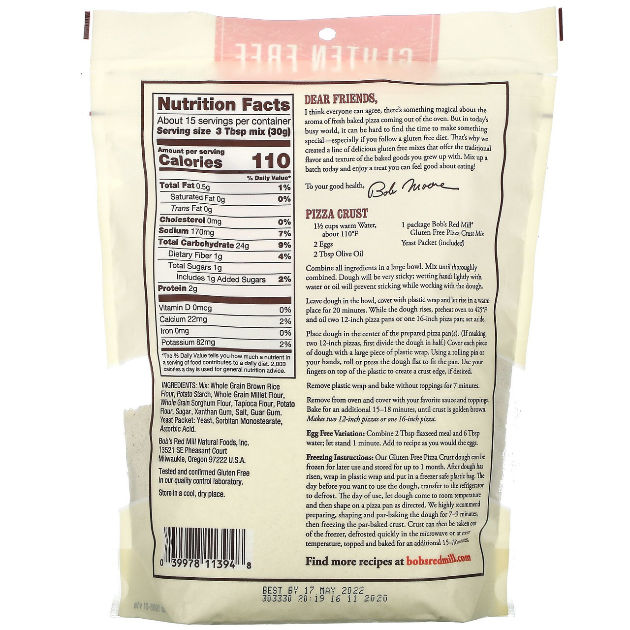 BOBS PIZZA CRUST MIX GF ( 4 X 16 OZ ) - Image 2