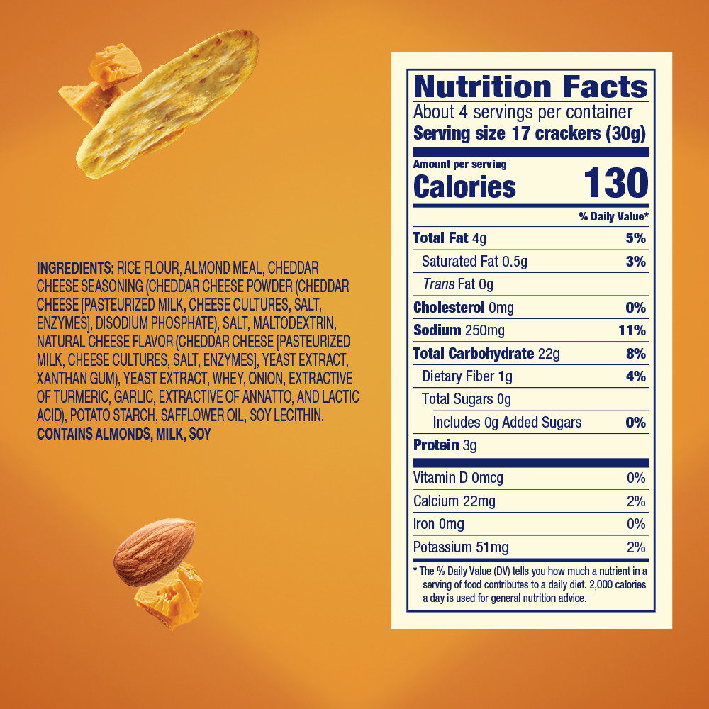 Blue Diamond Cheddar Cheese Thin Crackers (12x4.25 Oz) - Image 5