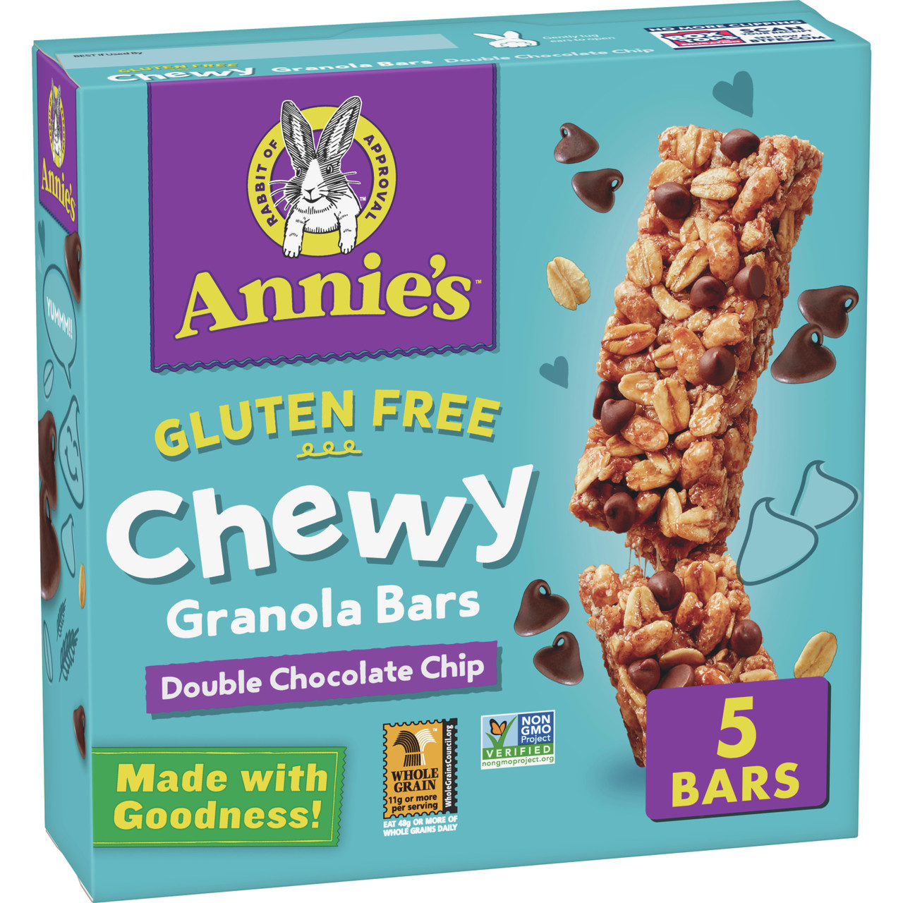 Annie's Chewy Gluten Free Granola Bars Double Chocolate Chip (12x5 PK )