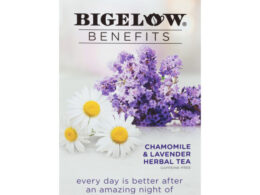 Bigelow Benefits Chamomile & Lavender Herbal Tea 18 Tea Bags (Pack of 6 Boxes)