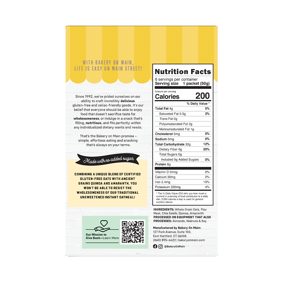Bakery On Main Instant Oatmeal (6x10.5 OZ) - Image 2