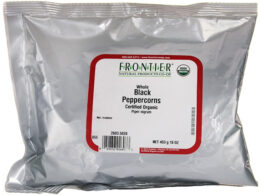 Frontier Herb Organic Whole Black Peppercorns (1x1lb)