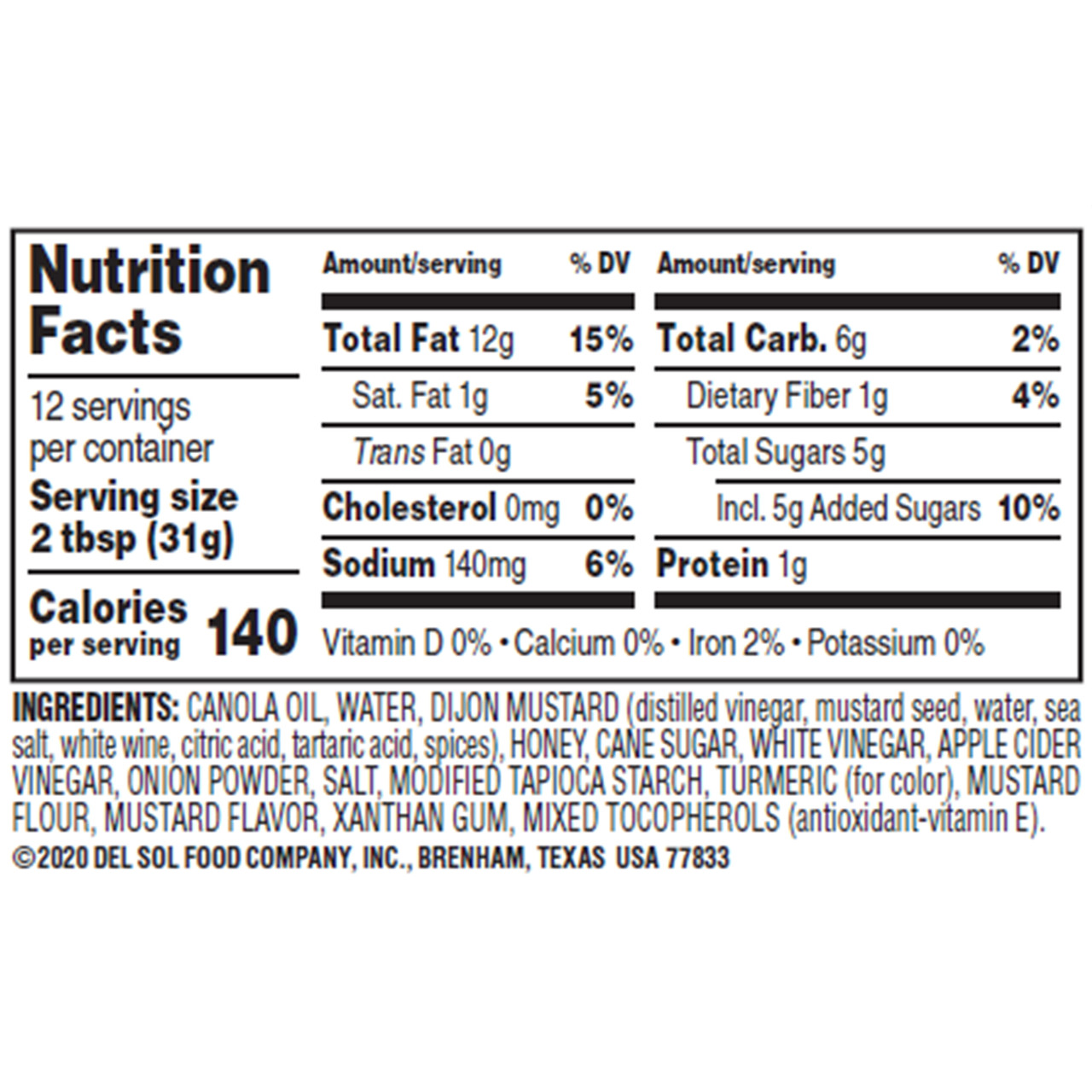 Brianna's Home Style Salad DressingHoney Mustard Dijon (6x12Oz) - Image 3