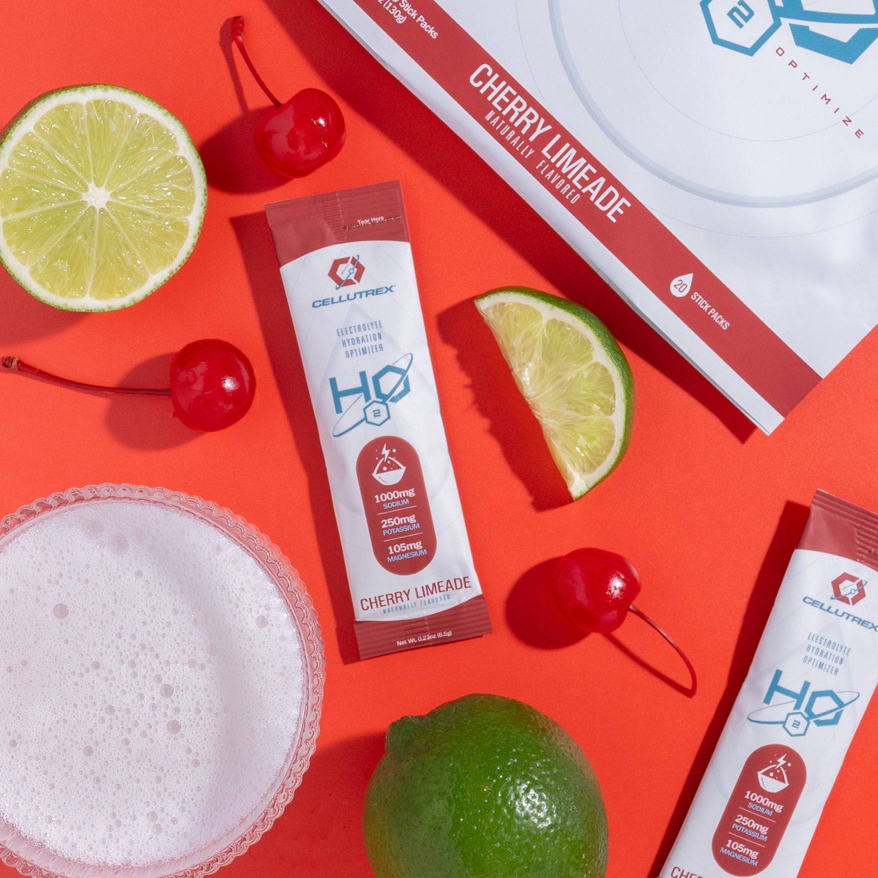 H2O ELECTROLYTES™ - Cherry Limeade | Zero Sugar Electrolyte Powder - Image 3