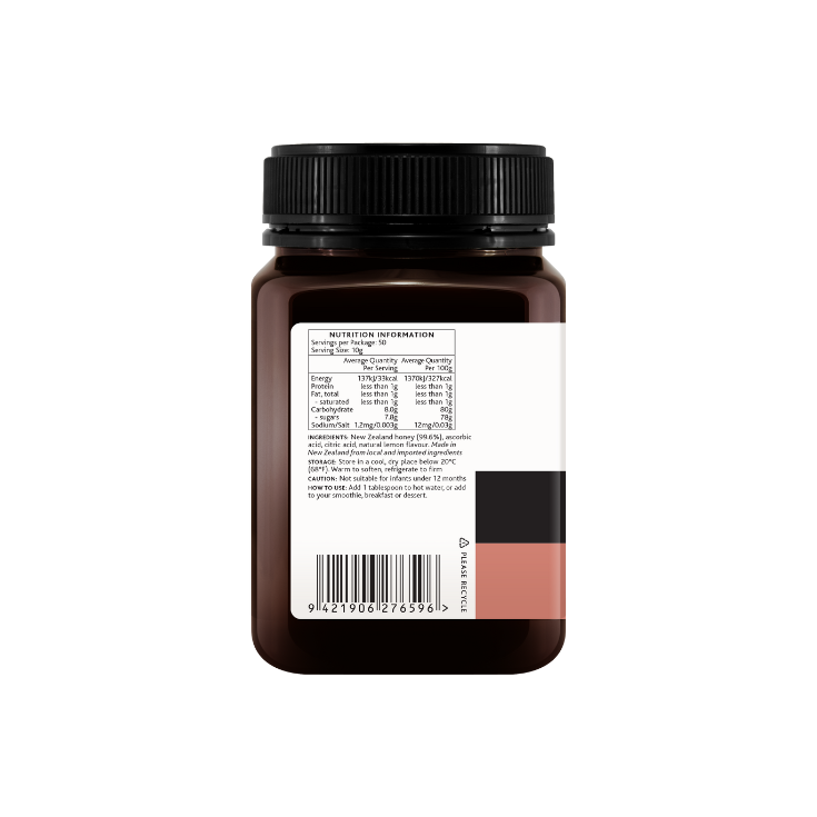 Mānuka Honey MGO 83+ with Lemon 500g - Image 3
