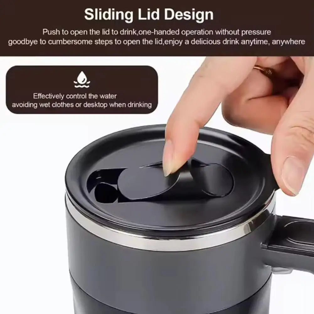 Automatic Stirring Mug - Stainless Steel Drinkware - Image 3