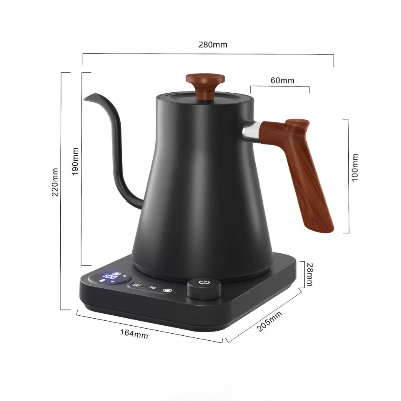 1200W Intelligent Constant Temperature Electric Kettle Hand Brewed Coffee Pot Gooseneck Pot Used for Brewing Milk Powder - Image 3