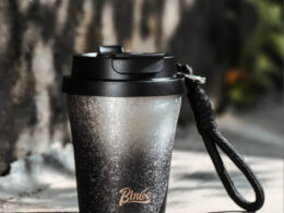 280ml Double Wall Ceramic Lined Travel Mug Car