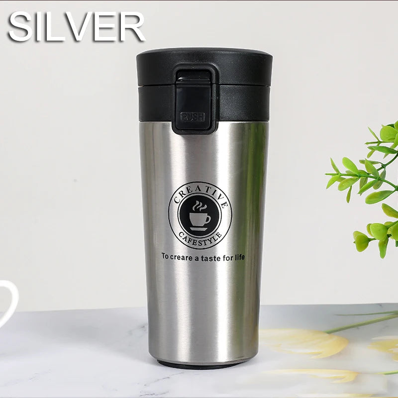 0.5L Stainless Steel Thermal Mug - Leak-proof Coffee Flask - Image 12