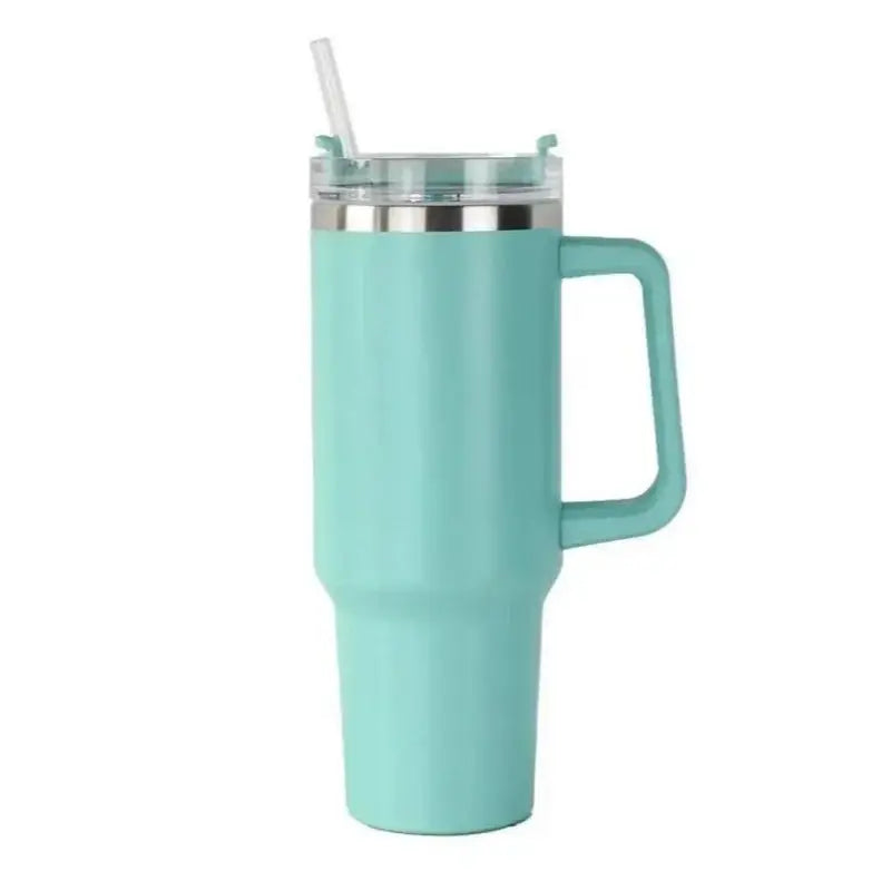 40oz Insulated Tumbler with Handle & Straw, 1200ML Travel Coffee Cup - Image 7