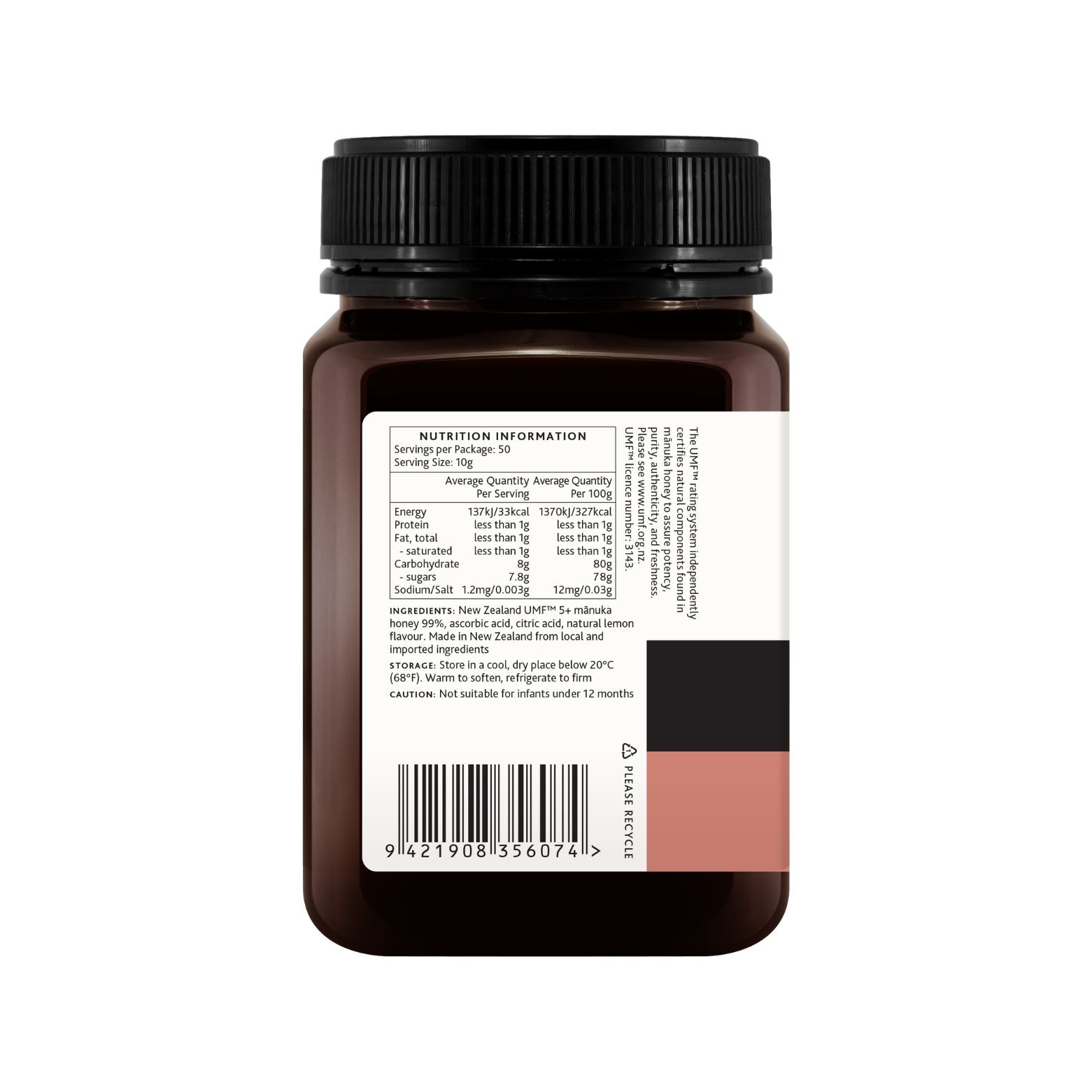 DownUnder Honey Manuka UMF5 Honey & Lemon 500g - Image 2