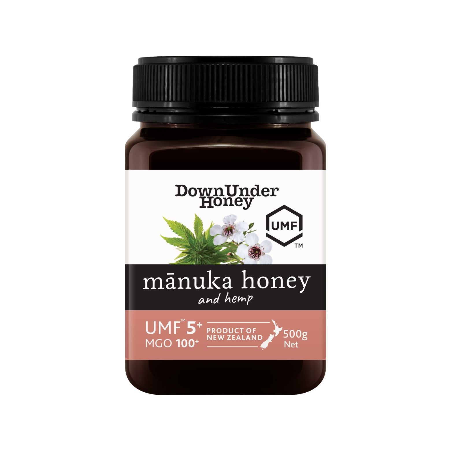 DownUnder Honey Manuka UMF5 Honey & Hemp 250g