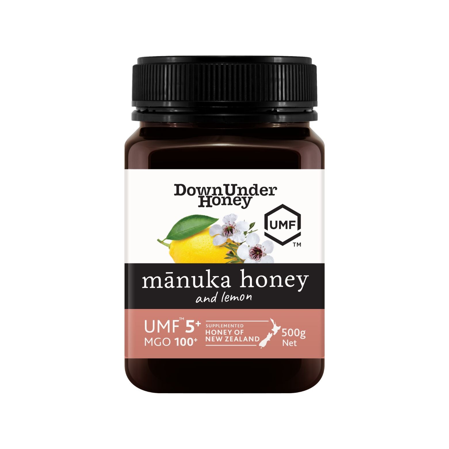 DownUnder Honey Manuka UMF5 Honey & Lemon 500g