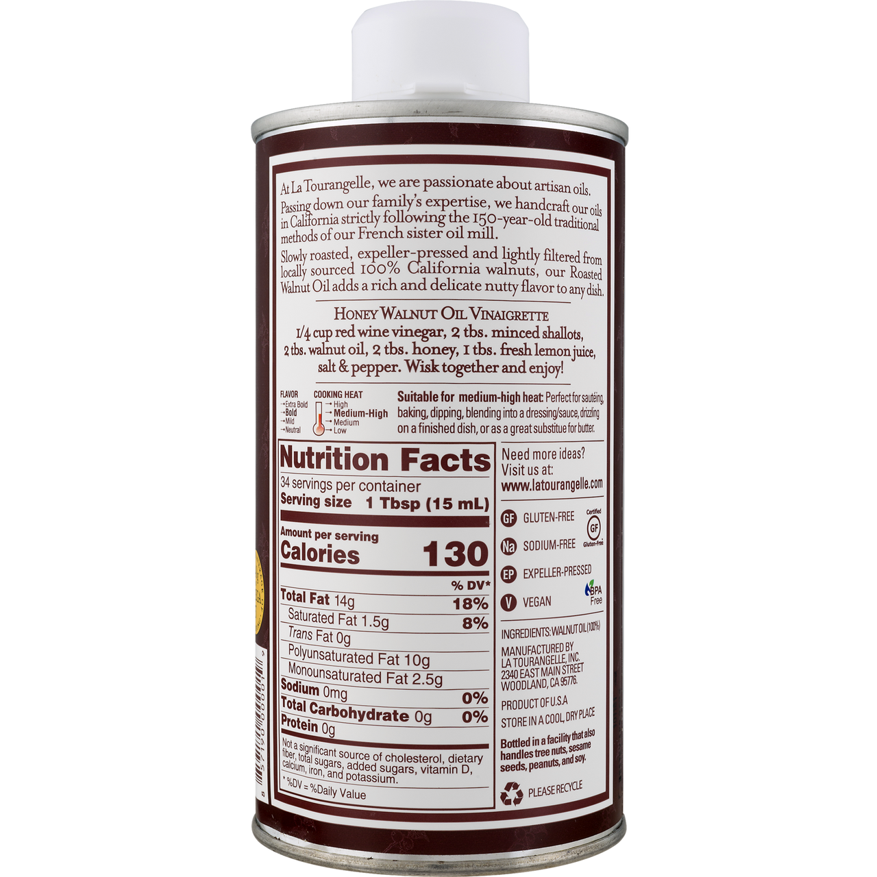 La Tourangelle Roasted Walnut Oil (6x500ML ) - Image 5