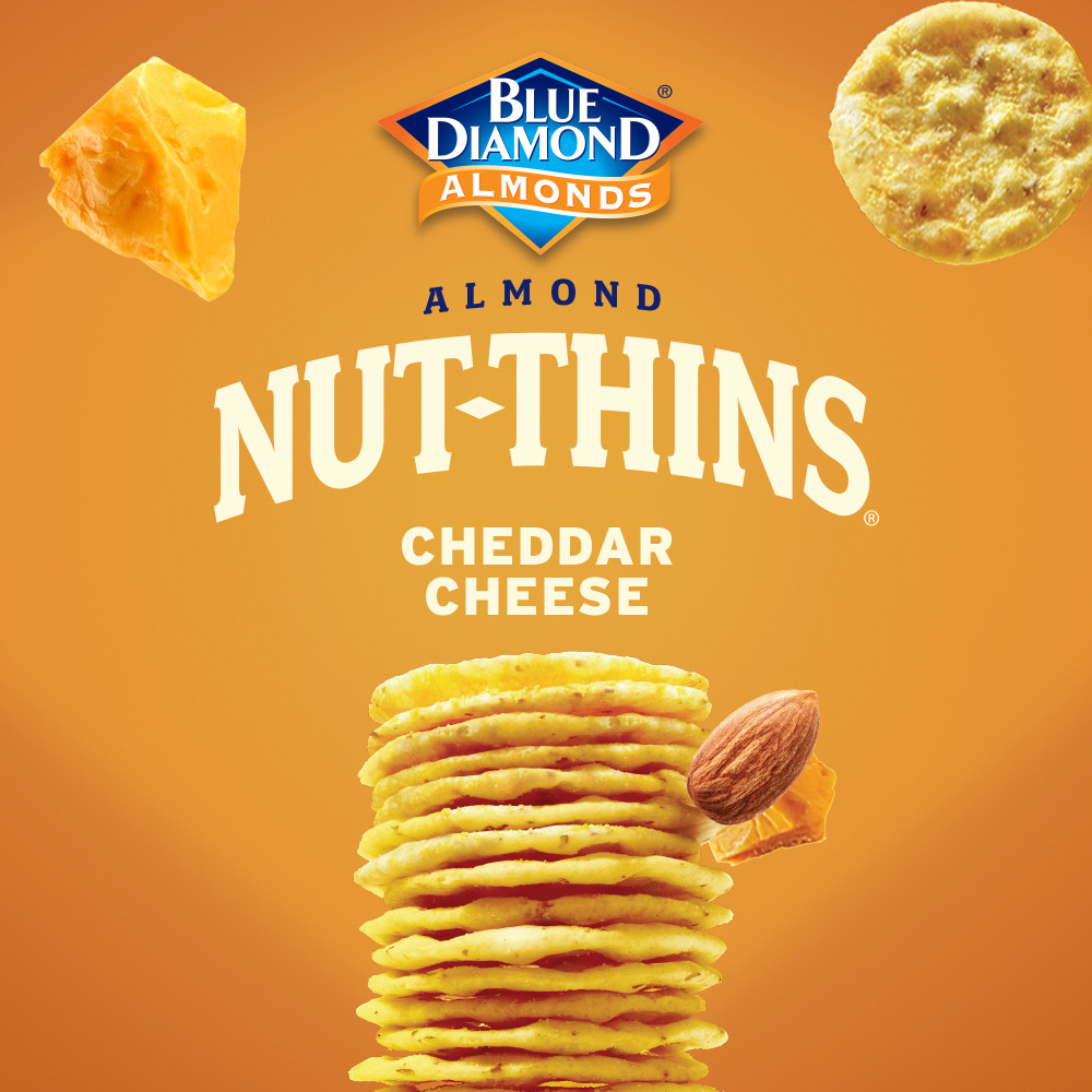 Blue Diamond Cheddar Cheese Thin Crackers (12x4.25 Oz) - Image 2