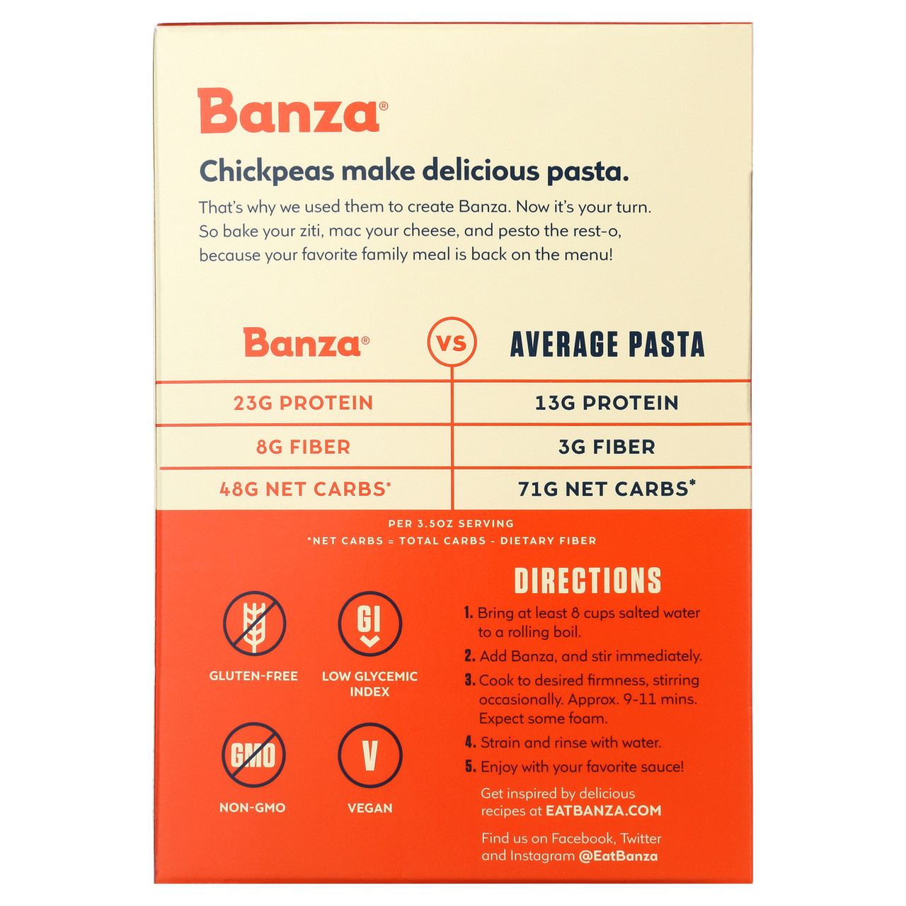 BANZA CHKPEA PSTA SHELLS ( 6 X 8 OZ ) - Image 7