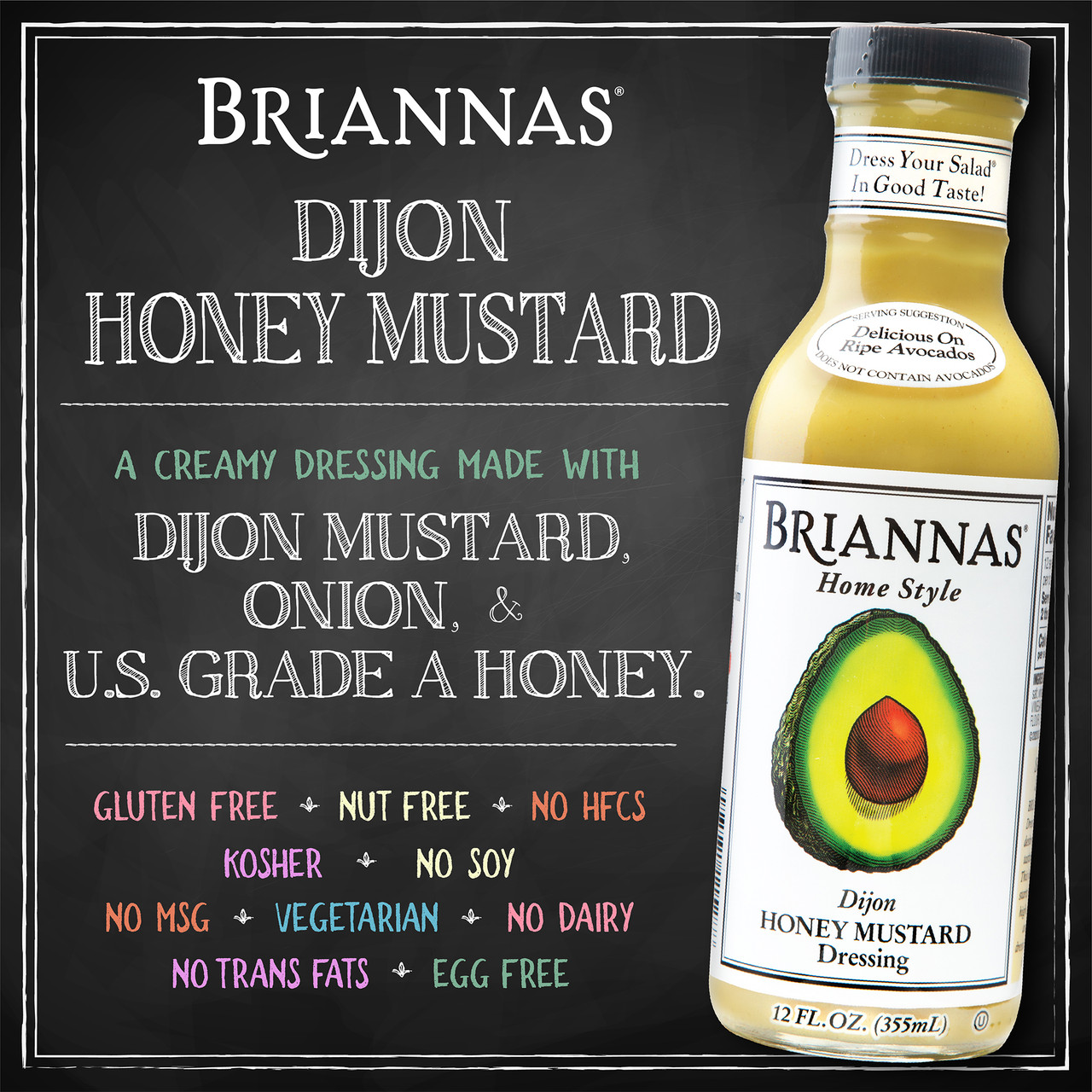 Brianna's Home Style Salad DressingHoney Mustard Dijon (6x12Oz) - Image 4