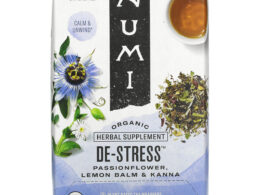 Numi Organic Caffeine Free De-Stress Herbal Tea 16 Tea Bags (Pack of 6 Boxes)
