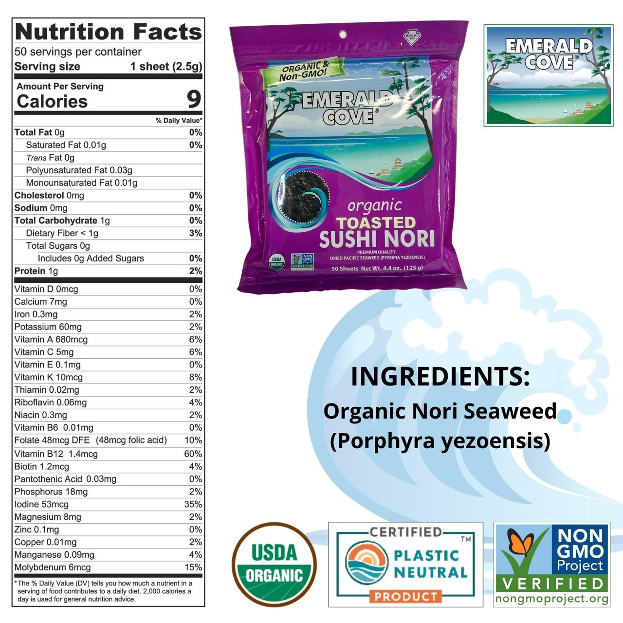 Emerald Cove Sushi Nori Toasted (4x50 SHT) - Image 7