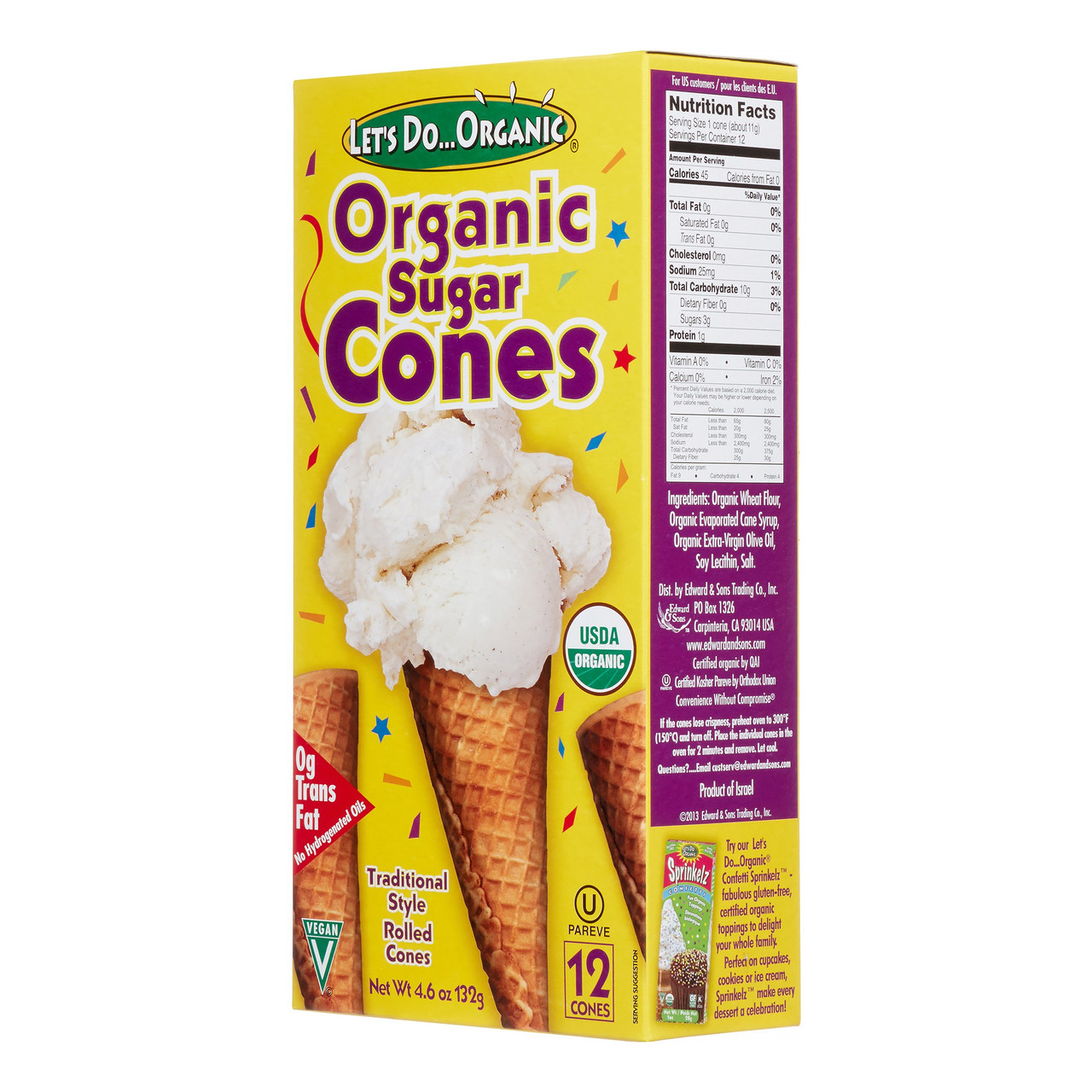 Let's Do...Orgainc Sugar Cones (12x4.6OZ ) - Image 2