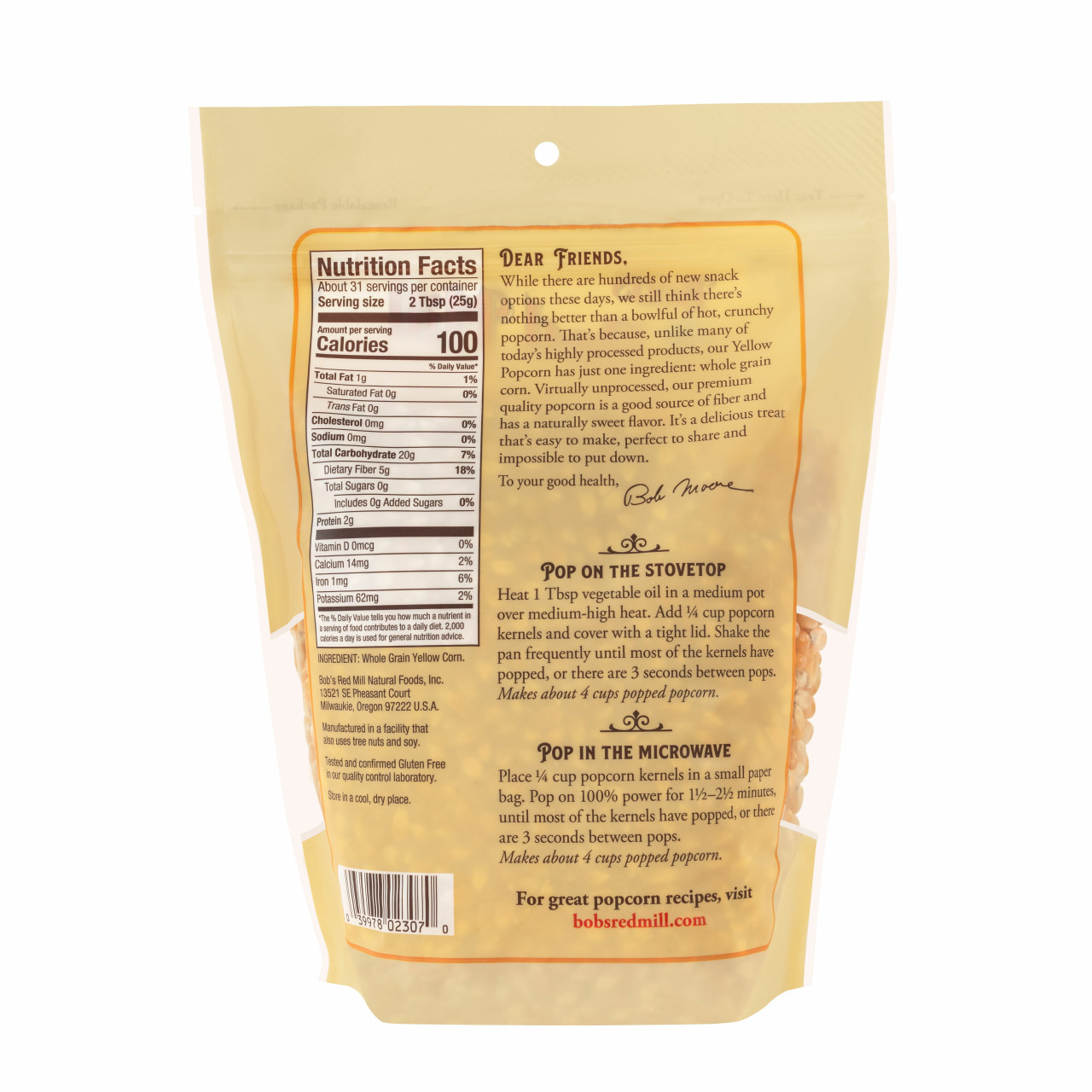 BOBS YELLOW POPCORN ( 4 X 30 OZ ) - Image 2