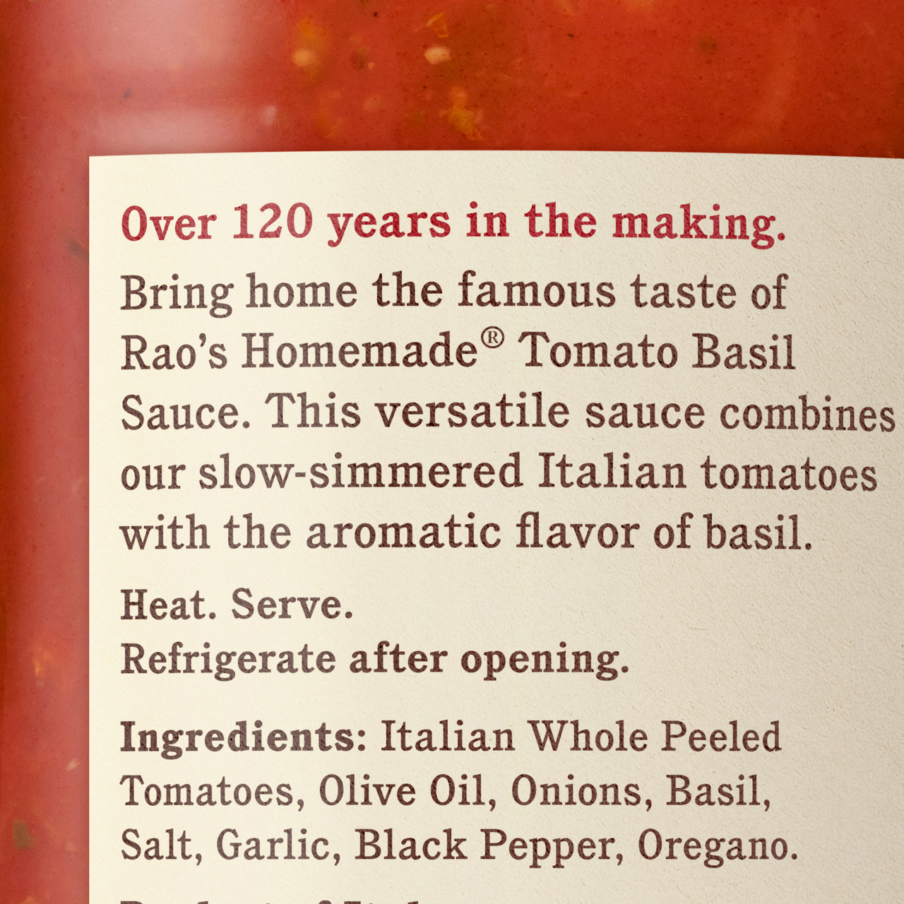Rao's Homemade Tomato Basil Sauce (12x24OZ ) - Image 6