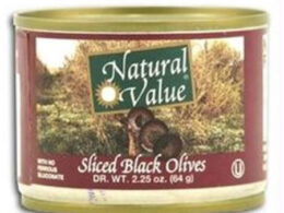 Natural Value Ripe Sliced Black Olives (24x2.25Oz)