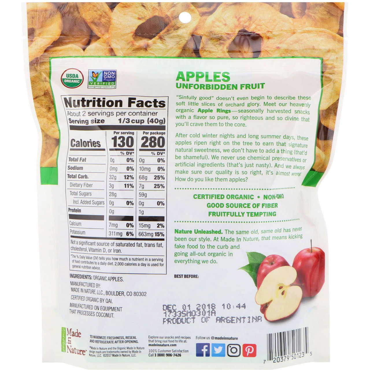 OG2 M.I.N. APPLE SLICES ( 6 X 3 OZ ) - Image 2