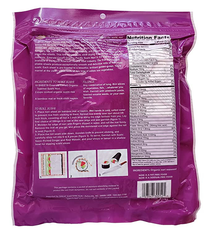 Emerald Cove Sushi Nori Toasted (4x50 SHT) - Image 3