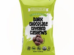 1 oz. Organic Vegan Dark Chocolate Covered Cashews - Pack of 6
