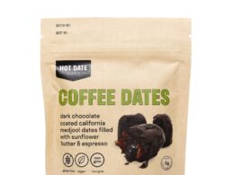 Chocolate Covered California Medjool Date: filled with sunflower butter + Organic espresso