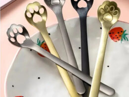 Creative Cute Cat Dog Claw 304 Stainless Steel Spoon