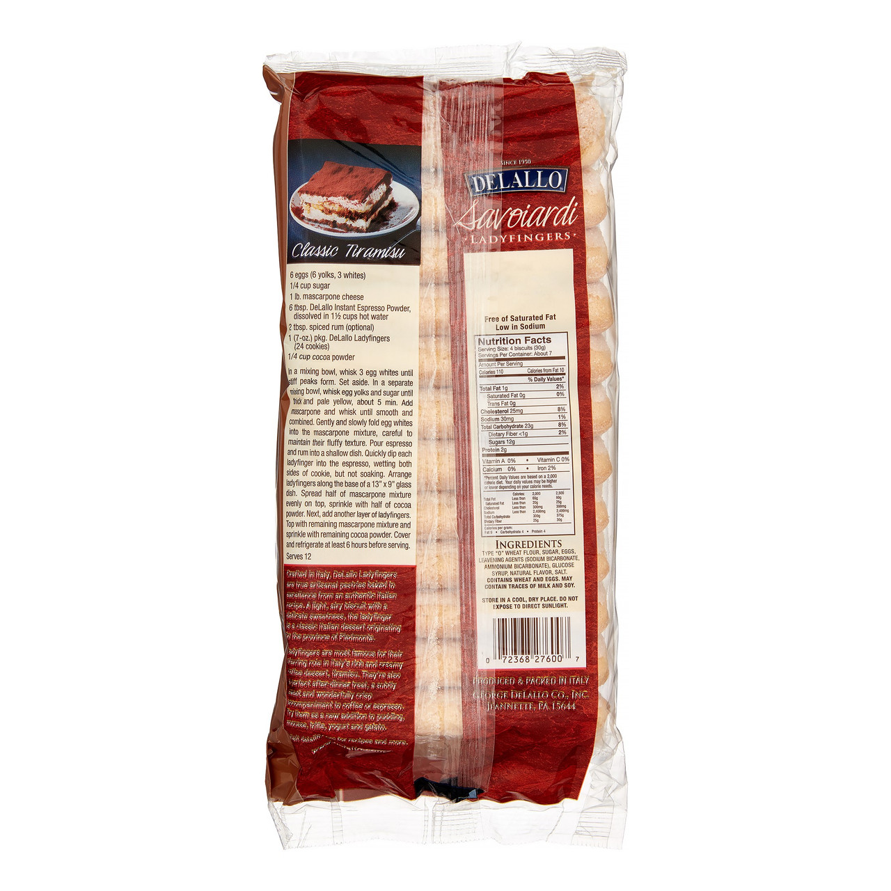 DeLallo Savoiardi Lady Fingers (15x7.06 OZ) - Image 2