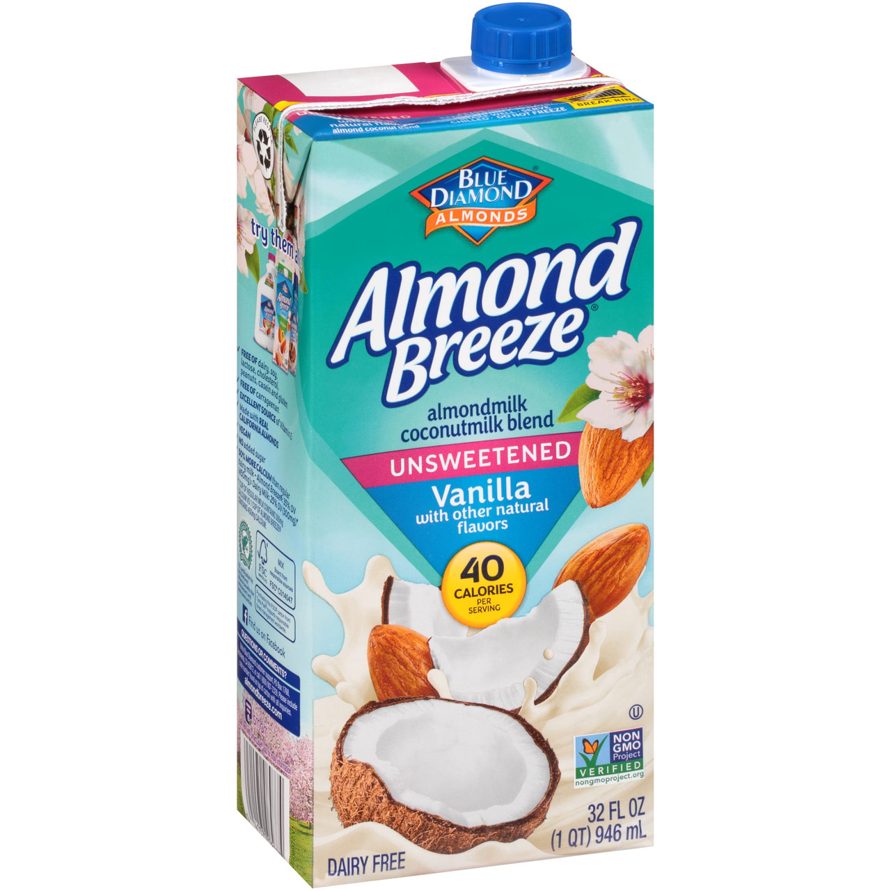 Blue Diamond Almond Coconut Unsweetened Van (12x32OZ ) - Image 2