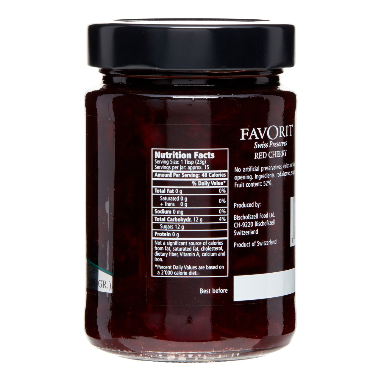 Favorit Swiss Red Cherry Preserves (6x12.3Oz) - Image 2