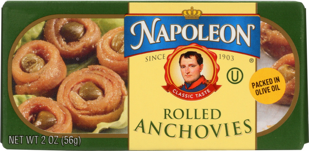 Napoleon Co. Anchovies Rolled (1x2OZ )